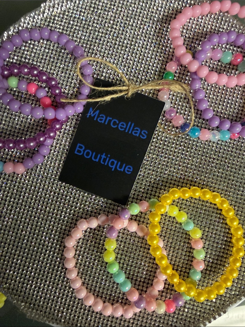 Marcella's Boutique Kids Pastel Beaded Bracelet Set of 3 -